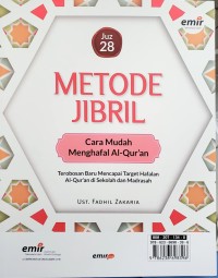 Image of METODE JIBRIL JUZ 38